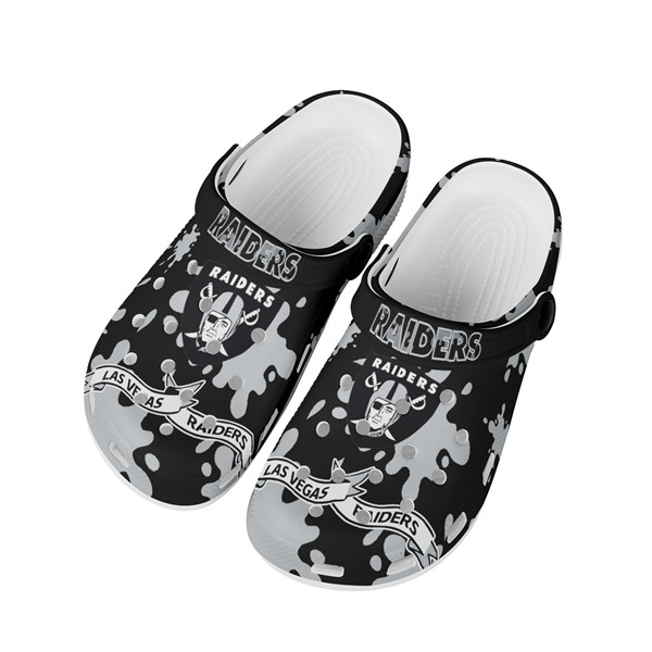 Men's Las Vegas Raiders Bayaband Clog Shoes 003 Men's Las Vegas Raiders Bayaband Clog Shoes 003